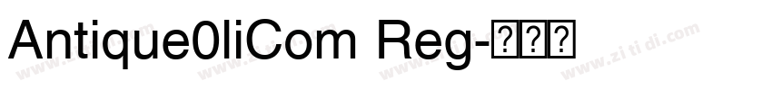 Antique0liCom Reg字体转换